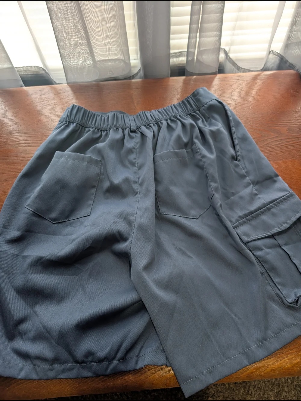 Women's Elastic-Waist Cargo Shorts - Slate Blue